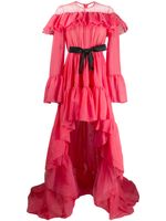 Giambattista Valli robe volantée à design asymétrique - Rose