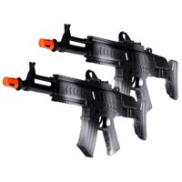 Speelgoed machinegeweer - 2x stuks - met geluid - 50 cm - verkleed wapen - soldaten/leger