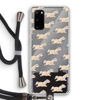 Ponys: Samsung Galaxy S20 Transparant Hoesje met koord