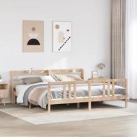 Bedframe met hoofdbord massief grenenhout 180x200 cm