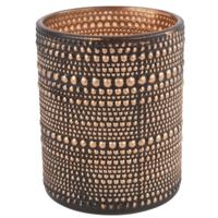 Countryfield theelichthouder nelle l zwart/bronskleurig 12,5 cm | 12 stuks
