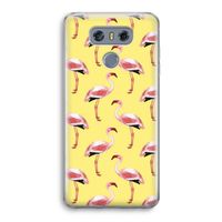Flamingo's geel: LG G6 Transparant Hoesje