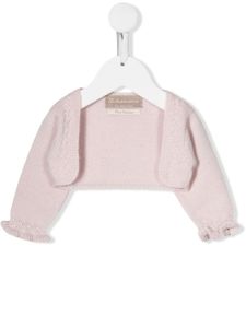 La Stupenderia cardigan en cachemire à volants - Rose