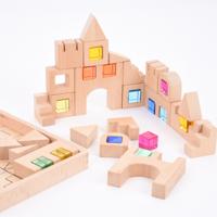 TickiT Houten bouwstenen met edelstenen