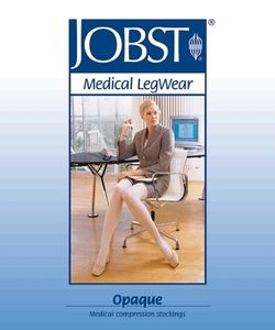 JOBST Opaque kniekous Klasse 1 - maat 1 - gesloten teen - kleur zwart