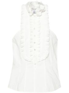 Philosophy Di Lorenzo Serafini blouse à design sans manches - Blanc