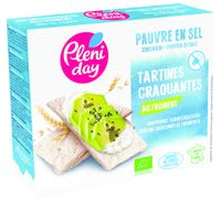 Pleniday Knapperige tarwecrackers zoutarm bio (150 gr)