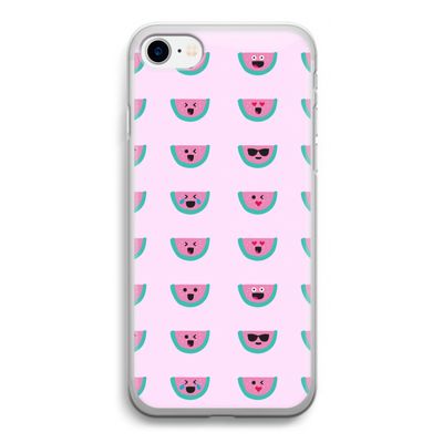 Smiley watermeloenprint: iPhone SE 2020 Transparant Hoesje