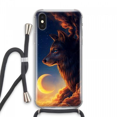 Night Guardian: iPhone XS Max Transparant Hoesje met koord