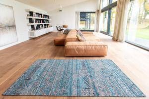 Louis de Poortere - 9110 Antiquarian Kelim Zemmuri Blue - 280x390 cm Vintage Vloerkleed