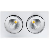 SG LED inbouwspot 2x 7W 2700K wit draai en kantelbaar vierkant Junistar Lux Square 902590