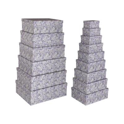 Set decoratieve dozen Versa Karton Lavendel (15 Onderdelen)