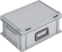 Lockweiler Kunststof koffer | L400xB300xH183 mm PP 1 greep | schuifsluiting grijs 14 l | 1 stuk - PC14-139. 214.110. 118 - PC14-139. 214.110. 118 - thumbnail