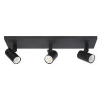 Highlight Zwarte opbouwspotPiccolo 3-lichts recht - S7443.01