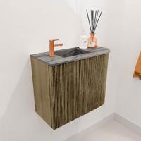 Toiletmeubel Mondiaz Joya Dlux | 51.6 cm | Meubelkleur Dusk | Faye wastafel Sombra Wasbak Links | 1 kraangat