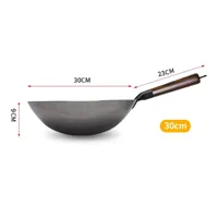 ForgePro - Handgesmede Pure IJzeren Wok met Houten Handvat ForgePro - Handgesmede Pure IJzeren Wok met Houten Handvat