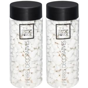 Kleine decoratie/hobby steentjes - 2x - wit - 750 gram