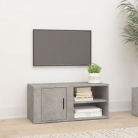 Tv-meubel 80x31,5x36 cm bewerkt hout betongrijs - thumbnail