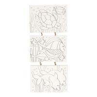 Wins Holland Canvas schilderset onderwaterwereld, set van 3 stuks