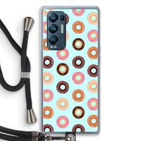 Donuts: Oppo Find X3 Neo Transparant Hoesje met koord Donuts: Oppo Find X3 Neo Transparant Hoesje met koord