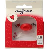 Difrax Fopspeen natural I love 0-6 maanden