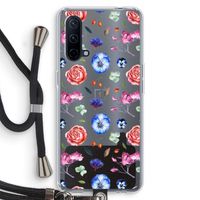 Bloemetjes: OnePlus Nord CE 5G Transparant Hoesje met koord