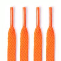 Platte veters in polyester - 120cm - Fluorescerend oranje