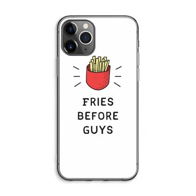 Fries before guys: iPhone 11 Pro Max Transparant Hoesje