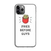 Fries before guys: iPhone 11 Pro Max Transparant Hoesje