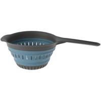 Excellent Houseware opvouwbaar vergiet - zwart/blauw - 37 x 19 cm - keuken