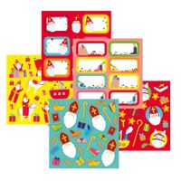 Sinterklaas cadeau stickers - naam stickers - 5 vellen   -