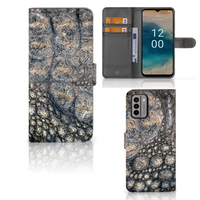 Nokia G22 Telefoonhoesje met Pasjes Krokodillenprint - thumbnail