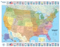 Wandkaart USA Politiek | Michelin - thumbnail