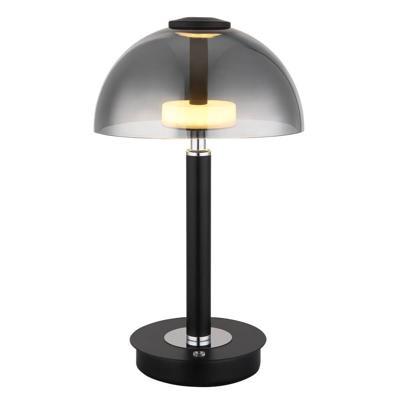 Globo TafellampUldin zwart met smoke glas - 21953S