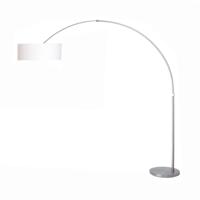 Steinhauer BooglampStresa RVS met kap wit - 9679ST