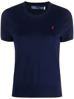 Polo Ralph Lauren t-shirt en maille à logo brodé - Bleu