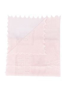 Bonpoint couverture en maille à logo - Rose