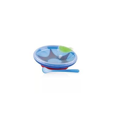 Warmtebehoudend bordje met zuignap & lepel