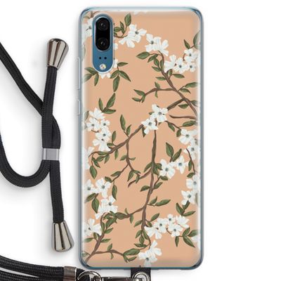 Blossoming spring: Huawei P20 Transparant Hoesje met koord