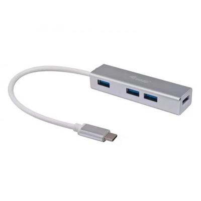 Equip 128958 usb-c to 4-port usb 3.0 hubs, usb 3.2 gen 1 type-c, type-a, 5000 mbit/s, silver