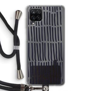 Moroccan stripes: Samsung Galaxy A12 Transparant Hoesje met koord