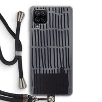 Moroccan stripes: Samsung Galaxy A12 Transparant Hoesje met koord