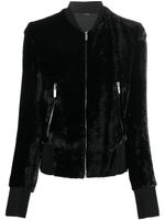 SAPIO veste bomber en velours - Noir - thumbnail