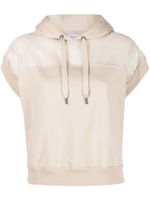 Brunello Cucinelli hoodie à design sans manches - Tons neutres