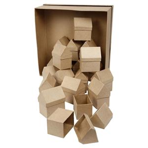 Creativ Company Opbergdoosjes huis papier-maché, 40st.