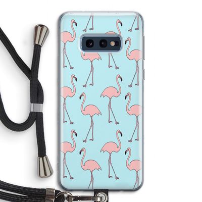Anything Flamingoes: Samsung Galaxy S10e Transparant Hoesje met koord