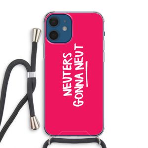 Neuters (roze): iPhone 12 Transparant Hoesje met koord