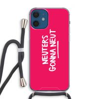 Neuters (roze): iPhone 12 Transparant Hoesje met koord