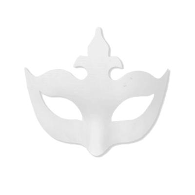 Papier mache grimeer oogmasker Venetie - wit - 25 cm - Schmink maskers