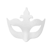 Papier mache grimeer oogmasker Venetie - wit - 25 cm - Schmink maskers